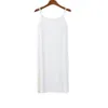 Vêtements de nuit pour femmes YJSFG HOUSE Ladies Slips Modal Women Plus Full Slips Camisole Dress Underdress Jupon Intimates Blanc