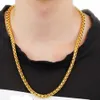 Collier Hip Hop pour hommes, chaîne en or jaune 18 carats, Cool, classique, solide, ras du cou, bijoux cadeau