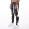 Fit Black Denim JeansMen Side Stripe Skinny Hip Hop Streetwear Couleur Unie Grande Taille Slim Fit Léger Coton Jeans pour Men180k