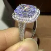 2020 colomba uovo cz diamanti gioielli di lusso 925 cuscino in argento sterling forma topazio topazio per le donne di fidanzamento del matrimonio RIN9667215