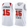 S San Diego State Aztecs College Kawhi 15 Leonard Jersey NCAA 30 Curry 35 Durant 23 James LeBron Basketball Jerseys 99 88
