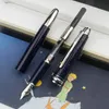 Wysokiej jakości niebieski Le Petit Prince Rollerball Ballpoint Silver Metal Cap z Deep Blue Precious Direl Pen na prezent3591647