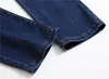 Mens Casual Hole dragkedja Pants High midja jeans casual blå denim byxor nyaste stil mode sommarbyxor2531