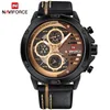 NAVIFORCE LUXURIE Brand Men039s Sport Watchs Men Leather Quartz étanche Date Horloge MAN MILIATION DU TRAPEL