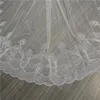 One Layer 335 Meters Luxury wedding veil Ivory Cathedral bridal veils Customize New Appliques Edge Wedding Party Veil With Comb1084524