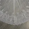 Uno strato 335 metri Velo da sposa di lusso Veli da sposa Cattedrale d'avorio Personalizza Nuovo velo da festa nuziale con bordo appliques con pettine1084524