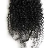 Hair Clip Mänskligt hår 8 stycken / Set Brasilian Remy Kinky Curly Clip In Human Hair Extensions Naturfärg 8 stycken / Set Full Head Sets 10 "-26"