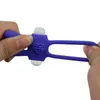 Vibrazione dell'anello del rubinetto del coniglio Prodotti del sesso Anelli del pene Giocattoli del sesso Animale CockRing Silicone rosa blu per gli uomini con la scatola al minuto DHL