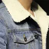 Huation 2018 Men Winter Parka Dikke wol Warm denim jas jas heren slanke casual kleding jean jassen overjas casaco masculino