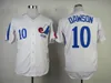 Vintage 1982 Montreal Expos Andre Dawson Maglie da baseball economiche Bianco Blu # 10 Andre Dawson Camicie cucite da uomo M-XXXL