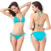 Stroje kąpielowe dla kobiet Swimsuit Seksowny Bikini Dla Kobiet Plażowa Odzież Solid String Bikini Dwa kawałek 11 kolorów Zza241