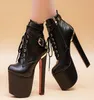 New Women Cross Tied Sexy Stiletto Ankle Boots Female Zipper High Heels Shoes Ladies Fashion female 18cm Thin Heel boots