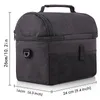 Donne Uomini dispositivo di raffreddamento isolato picnic pranzo Travel Bag Box portatile per alimentare termica