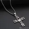 10 stks Rvs Multilayer Hollow Love Heart Cross Ketting Religie Jesus Titanium Faith Jewelry
