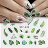 25 stks / partij Water Nail Decal en Sticker Bloem Bladboom Groene Simple Summer Slider voor Manicure Nail Art Watermark Tips Chstz824-844