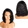 Wellige Lace-Front-Bob-Perücken, kurze Vollspitze-Perücke mit Babyhaar-Seitenteil, leimlose Lace-Front-Perücke für Frauen