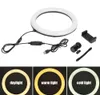 Dimbare led studio camera ring licht telefoon video selfie licht lamp met statief telefoon houder tafel vullen licht voor studio live make-up foto