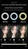 G2 Professional Foldable LED Ring Fill Light Adjustable Three-color Light Source Selfie Live Broadcast Tripod Moblie Phone Clamp Standard