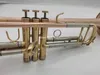 BB Tune Trumpet Mosiądz Gold Lacquer Metalowy Metalowy Instrument Muzyczny Profesjonalista Z Case Rękawice Akcesoria Ustnik