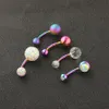 Stainless Belly Button Rings Piercings Ombligo Navel piercing Sexy Navel Earring Rainbow Body Jewelry Pircing