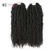 24strands Bomb Twist Ombre Nubian Twist Hair Black Marley Extensions Syntetyczny Jamajka Odbija Fluffy Bomb Twist Crochet Braids for Passion