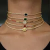 Iced Out Tennis Chains Choker Necklaces Luxury Gold Silver Fashion Pink Yellow Bling Rhinestone Collar Necklace Party Jewelry Gift318A