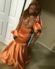 Idealny długim rękawem Iluzja Mermaid 2022 Prom Dresses African Apple Robe de Soiree Celebrity Pagewant Specjalne okazje Suknie wieczorowe