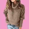 2020 Nowe Kobiety Oversized Turtleneck Sweter zimowy sweter Tunika Turtleneck Z Długim Rękawem Kobiet High Street Fashion Outwear