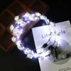 LED Aydınlık Hiarbands Çelenkler Glow Çiçek Taç Çocuk Parlayan Garland Taç Oyuncaklar Kafa Aksesuarları Parti Düğün Gece Pazarı HHA401