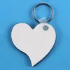 Blank keychains For Sublimation Mdf Heart Round Love Key Chain Thermal Transfer Printing DIY Blank Material Party Favor T2C5234