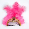 Indian Crystal Crown Feather pannband Party Festival Celebration huvudbonad Carnival Headpiece Headgear Halloween New271w