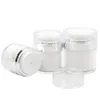 15 30 50G Pearl White Acrylic Airless Cream Jar 15ML Cosmetic Vacuum Lotion Pump Bottle With Silver Collar LX3943