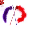 Fun Cat Stick Feather Interactive Toy Colorful Creative Feather Stick Pet Funny Cat Stick Pet Supplies YQ01540