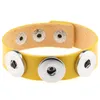 Оптовая Snap кнопки BraceletBangles 14 цвета Высокое качество PU кожаные браслеты для женщин 18mm Snap кнопки Jewelry YD0358