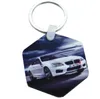 Tvåsidig sublimering Blank MDF Trä Keychain Termisk överföring Skriv ut Design Bild Personlighet Reklam Anpassad present till väska