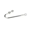 Aço inoxidável Anal Beads Hook Hole Bolas Duplas Metal Butt Plug Metal Bdsm Bondage Escravo Dilatador Brinquedo Sexual Para Homem Y1907137934956