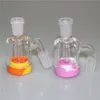 Nouveau 3,2 pouces verre cendrier narguilé silicone conteneur récupérateur avec 14mm 18mm d'épaisseur Pyrex Ashcatcher Bong conduites d'eau pour fumer