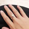 Romantique Smart Love Ring 925 Sterling Silver CZ Diamond Applicable aux bijoux Pandora Love Lock Lady Valentine's Day Gift Ring