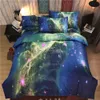 Ensembles de literie 2021 3D Hipster Galaxy ensemble univers espace extra-atmosphérique imprimé linge de lit housse de couette drap plat taie d'oreiller1