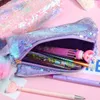 Kid Backpack Girl Unicorn Sequins Pencil Bag Student Purses Cartoon Bling Bing Cosmetic Storage 3 Colors8030840