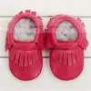 HongTeya Nouveau Caoutchouc Semelle Véritable Cuir Girls Garçons à la main Toddler Semelle Dur Dur First Walkers Baby Cuir Moccasins Chaussures 20 Couleurs