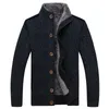 Pulls pour hommes hommes épais hiver automne hommes chandail manteau velours cardigan veste veste mâle marque de marque SA859
