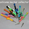 Concentrate Mini Tobacco Pipes Dab Straw Pipes 10mm Silicone Nectar Water Pipe with GR2 Titanium Nail Silicon Oil Rigs