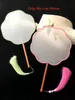 Round Blank White Mulberry Silk Fan Handle Traditional Craft Chinese decorative Hand Fans Adult DIY Embroidery Hand Painting
