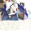 Cadeau cadeau 100pcs / pack triangle fournitures festival boîte de bonbons faveurs de mariage rubans décorations fête cas étiquettes papier anniversaire bricolage1