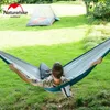 NH Hamaca ultraligera para acampar al aire libre Cunas de caza Hamaca portátil para dos personas Antivuelco Niños Camping al aire libre Telesilla Columpio