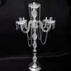 Latest Crystal Wedding Centerpiece Acrylic Gold/sliver Candelabra Clear Candle Holder Event Party Table Decoration decor00011