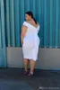 Sexy plus size cocktailjurken off shoulder thee lengte backless korte avond feestjes formele jurk afstuderen prom avondjurken