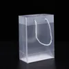 Sacchetti regalo in plastica PVC satinato di 8 dimensioni con manici Borsa in PVC trasparente impermeabile Borsa trasparente Bomboniere Confezione regalo XD230512047627