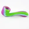 Portable Silicone Water Pipes for Smoking Dry Herb Unbreakable Percolator Bong Smoke Oil Concentrate Metal